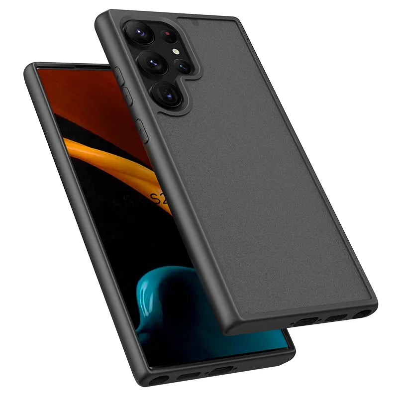 Customizable Hybrid PC & TPU Case for Samsung : Leather Inlay Compatible
