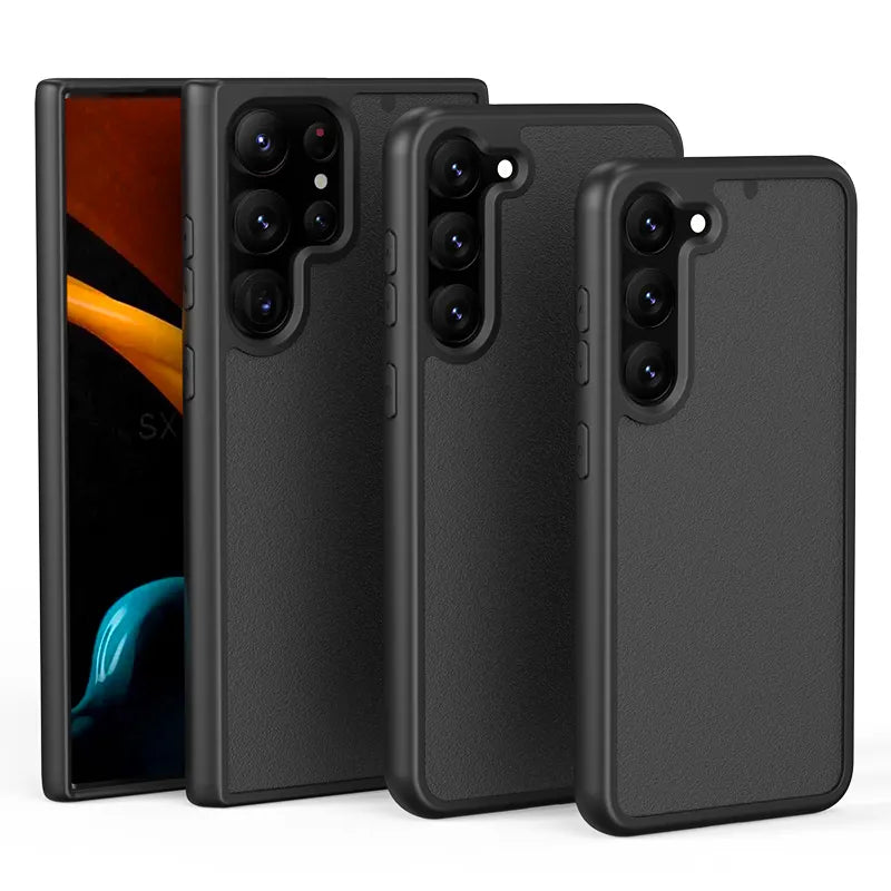 Customizable Hybrid PC & TPU Case for Samsung : Leather Inlay Compatible